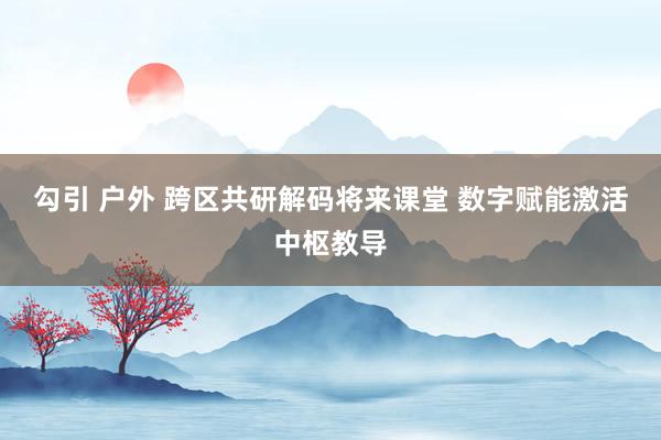 勾引 户外 跨区共研解码将来课堂 数字赋能激活中枢教导