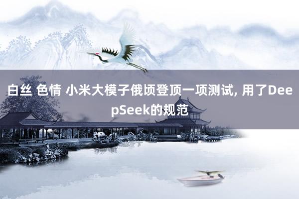 白丝 色情 小米大模子俄顷登顶一项测试, 用了DeepSeek的规范