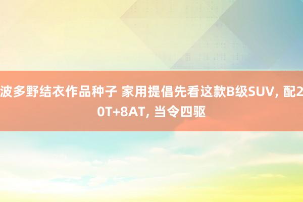 波多野结衣作品种子 家用提倡先看这款B级SUV, 配20T+8AT, 当令四驱
